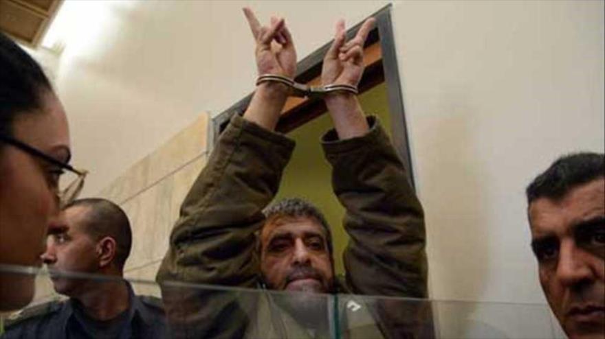 El activista sirio Sedqi Suleyman al-Maqet comparece en una corte del régimen israelí.