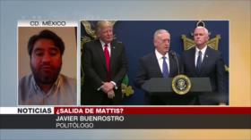 Buenrostro: Política exterior de EEUU se radicalizará sin Mattis