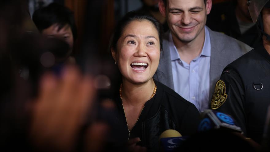 La líder opositora Keiko Fujimori, en un tribunal de apelación en Lima, la capital de Perú, 17 de octubre de 2018 (Foto: AFP).