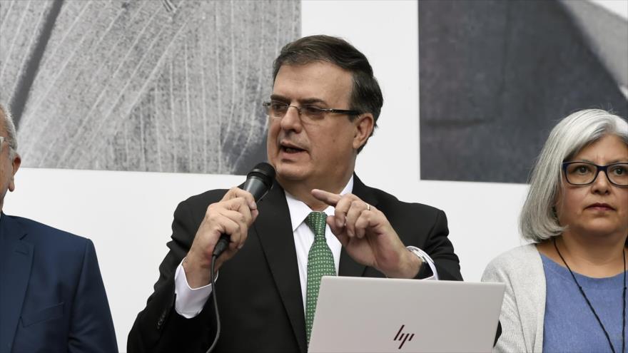 Marcelo Ebrard, el futuro canciller del Gobierno mexicano de Andrés Manuel López Obrador (C), 1 de octubre de 2018. (Foto: AFP)