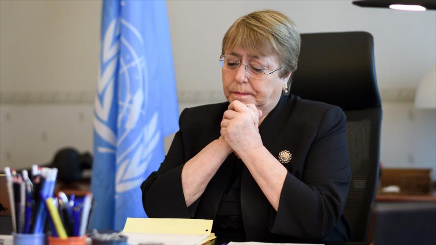 La Alta Comisionada de la ONU para los Derechos Humanos, Michelle Bachelet, en su oficina en Ginebra, 3 de septiembre de 2018. (Foto: AFP)