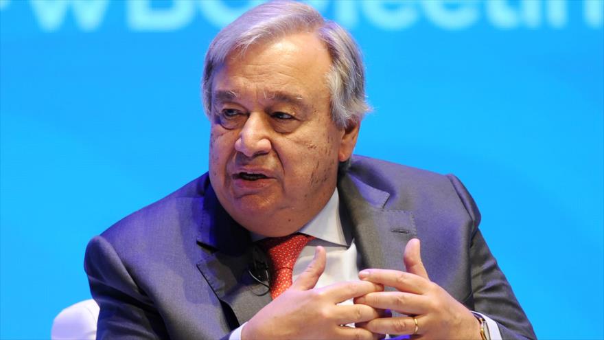 El secretario general de la ONU, Antonio Guterres, habla durante una reunión oficial en Nusa Dua, Indonesia, 13 de octubre de 2018, (Foto: AFP).