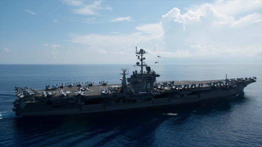 Destructor USS John C. Stennis de la Armada de EE.UU. en el mar de la China Meridional, 30 de agosto de 2017. (Foto: AFP)