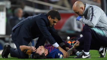 Messi tres semanas de baja por sufrir lesión en un brazo