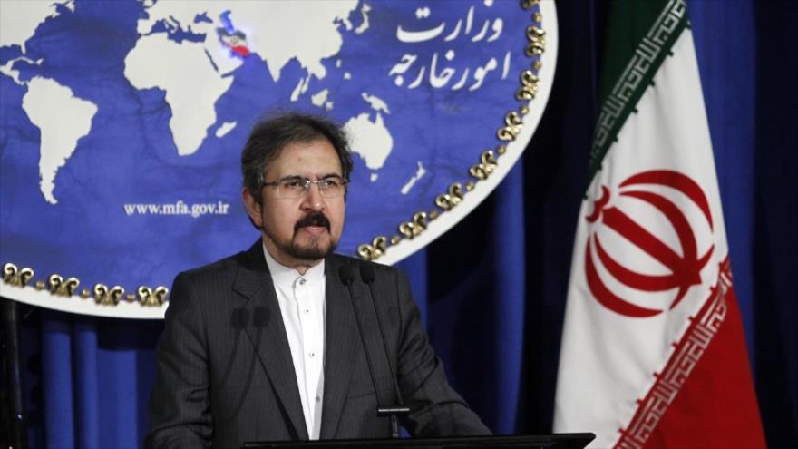 El portavoz del Ministerio iraní de Exteriores, Bahram Qasemi, en una ruedade prensa en Teherán (capital), 20 de octubre de 2018