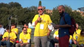 Italianos se reúnen en Roma en un acto del Movimiento 5 Estrellas