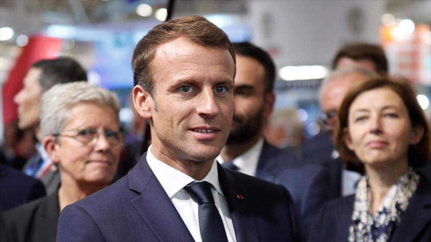 Presidente de Francia, Emmanuel Macron, en una exhibición naval, París, 23 de octubre de 2018. (Foto: AFP)