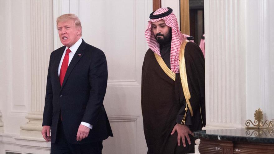 El presidente de EE.UU., Donald Trump, y el príncipe heredero saudí Muhamad bin Salman Al Saud, en la Casa Blanca, 14 de marzo de 2017. (Foto: AFP)