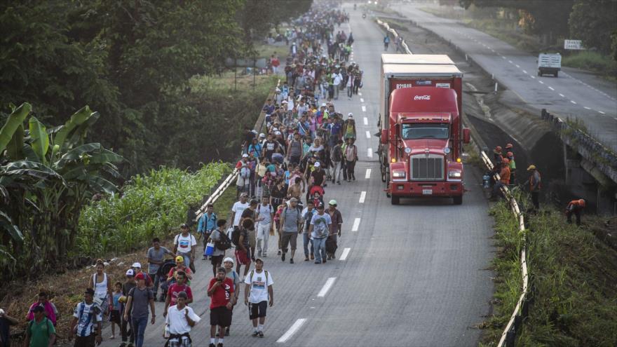 Caravana de migrantes hondureños que se dirige hacia EE.UU., 24 de octubre de 2018. (Foto: AFP)