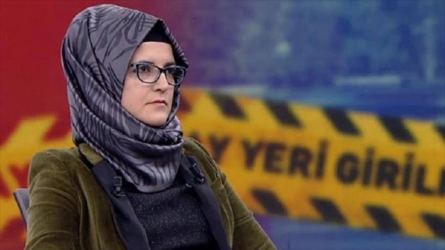 Hatice Cengiz, la novia turca del periodista saudí Jamal Khashoggi, en una entrevista a la cadena turca HaberTurk, 26 de octubre de 2018.