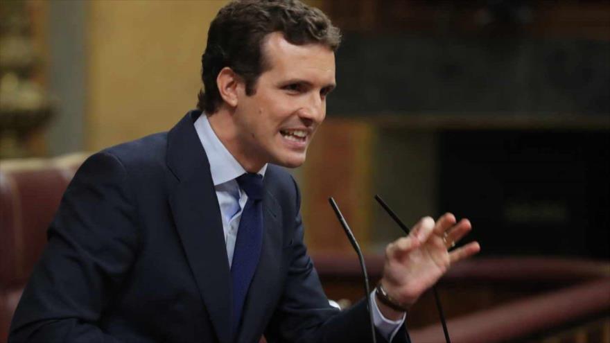 El presidente del Partido Popular (PP), Pablo Casado, en el Congreso de los Diputados español, 23 de octubre de 2018. (Foto: El Independiente)