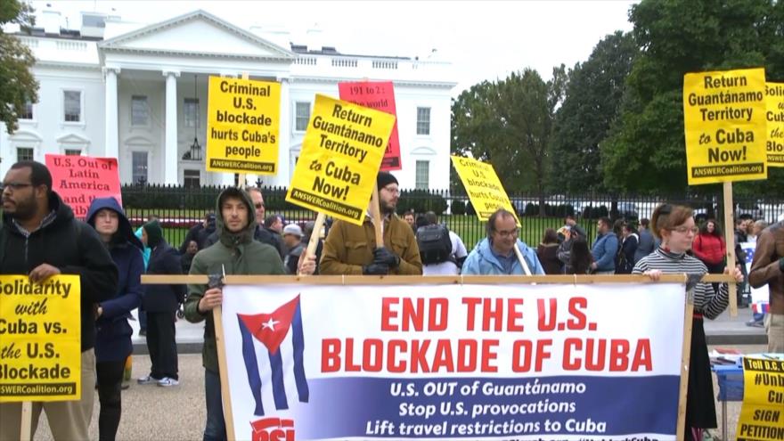 Activistas exigen al Gobierno de EEUU levantar bloqueo a Cuba
