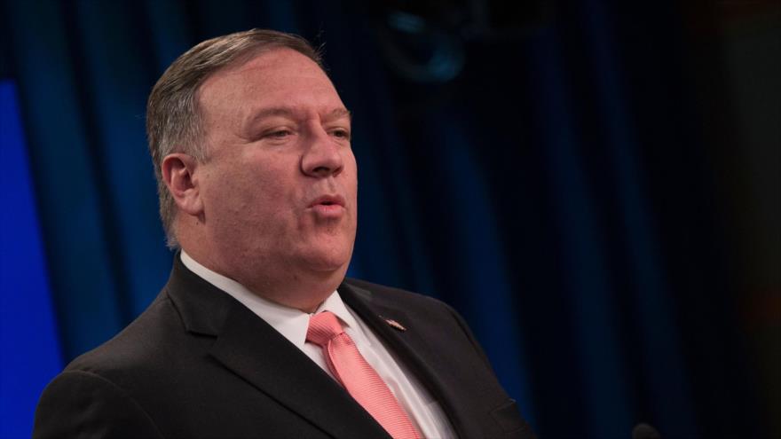 El secretario de Estado de EE.UU., Mike Pompeo, en conferencia de prensa en Washington, 23 de octubre de 2018. (Fuente: AFP)