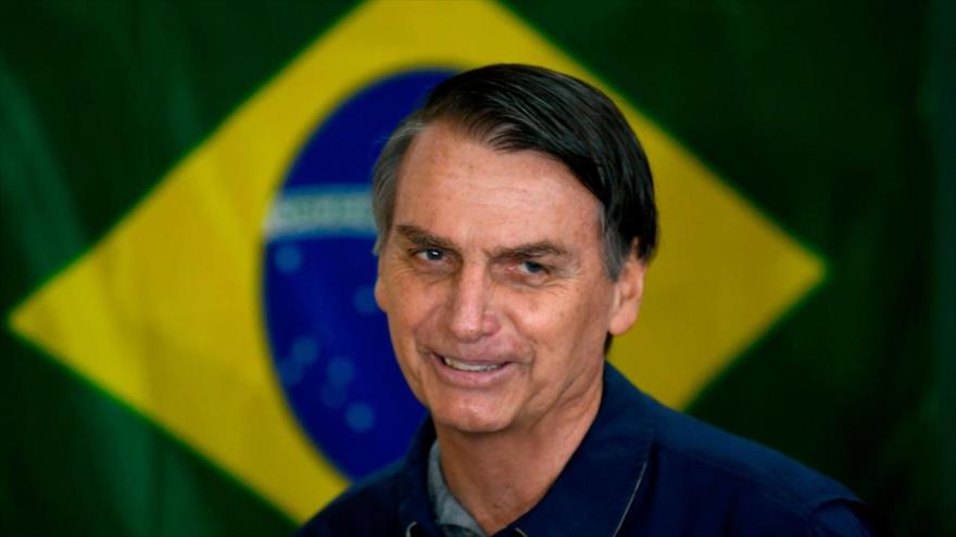 El presidente electo de Brasil,
Jair Bolsonaro, durante su campaña electoral en Río de Janeiro, 7 de octubre de 2018. (Foto: AFP).