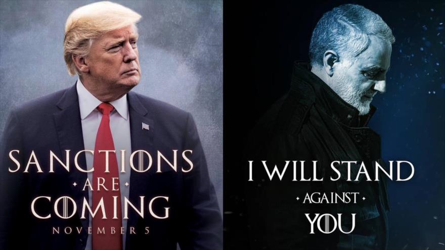 El general iraní Qasem Soleimani (dcha.) y el presidente de EE.UU., Donald Trump.