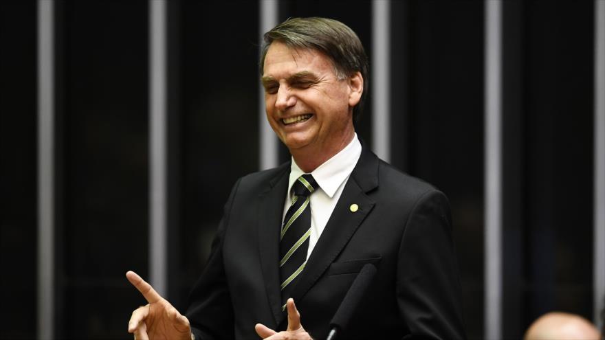 El presidente electo de Brasil, Jair Bolsonaro, durante una reunión en el Congreso Nacional de Brasilia, 6 de noviembre de 2018. (Foto: AFP)