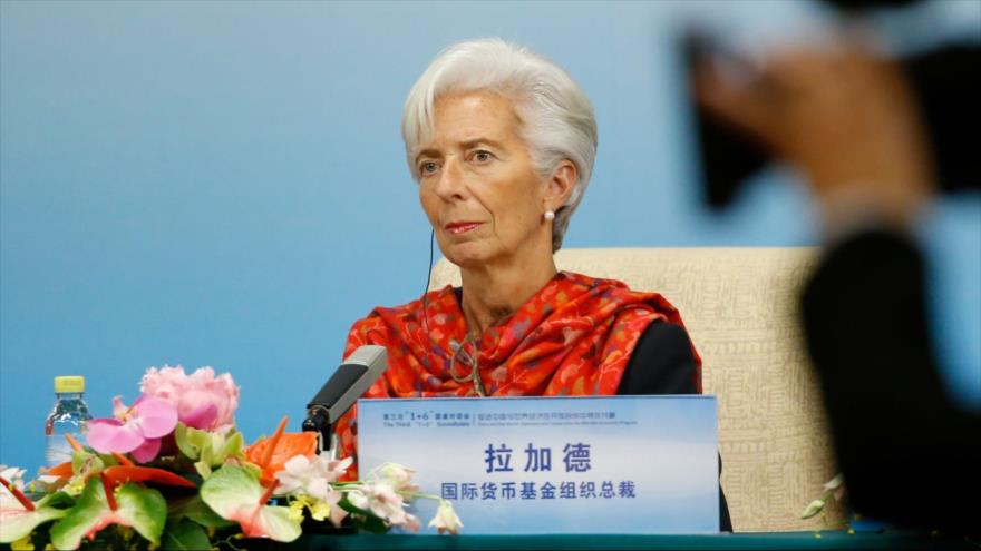 Directora gerente del FMI, Christine Lagarde, habla con la prensa en Pekín, la capital china, 6 de noviembre de 2018. (Foto: AFP)