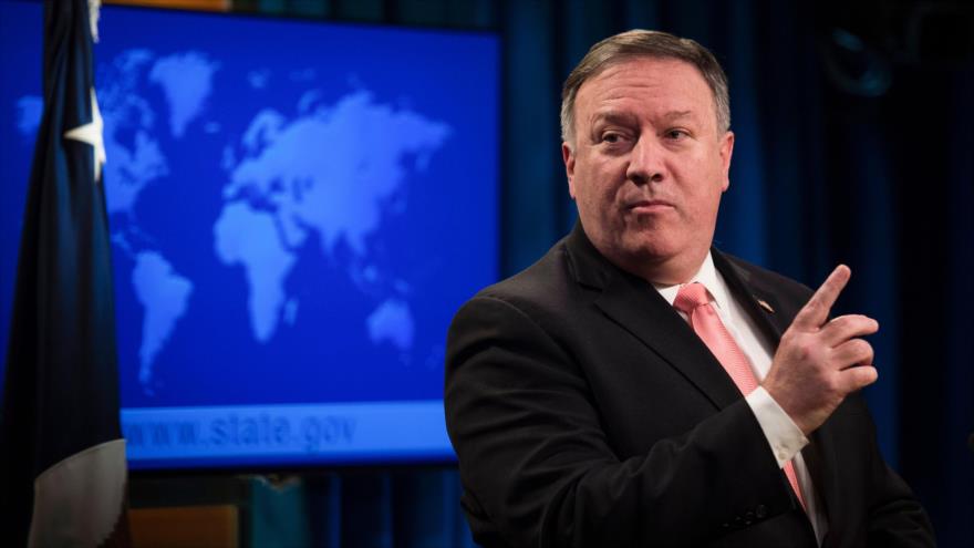 El secretario de Estado de EE.UU., Mike Pompeo, habla en una rueda de prensa en Washington, DC, 23 de octubre de 2018. (Foto:AFP)