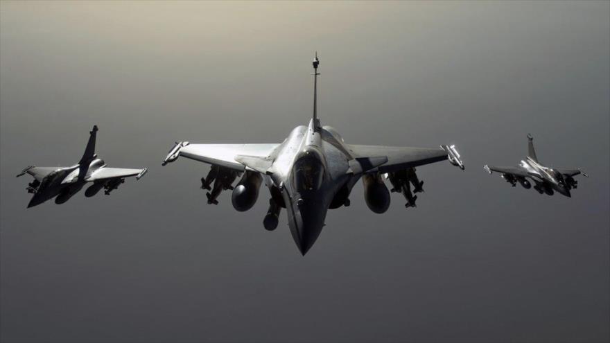 Cazas Rafale franceses en una operación de la coalición anti-Daesh en Siria, 27 de septiembre de 2015.