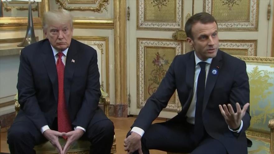 Trump Y Macron Se Reúnen En París En Medio De Tensiones | HISPANTV