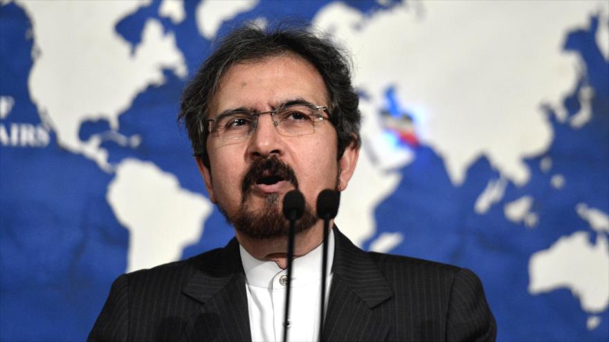 El portavoz de la Cancillería de Irán, Bahram Qasemi, en una conferencia de prensa.
