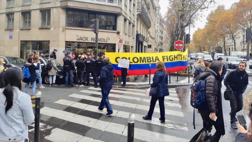 Vídeo: Colombianos reciben a Duque en Francia con protestas