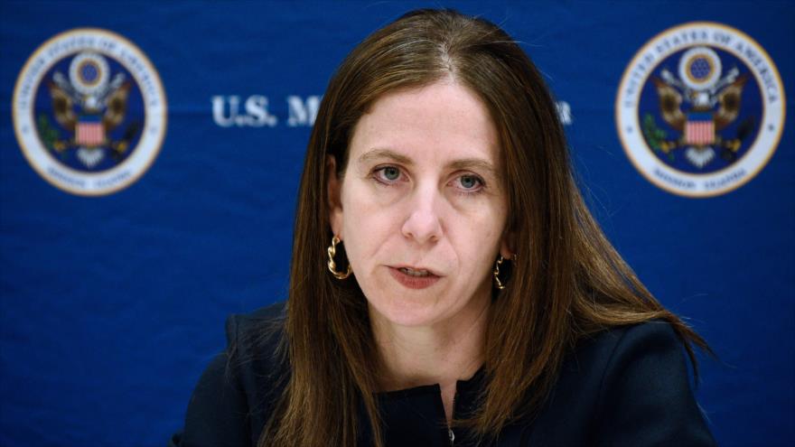 La subsecretaria para Terrorismo e Inteligencia Financiera del Departamento del Tesoro de EE.UU., Sigal Mandelker, 8 de junio de 2018. (Foto: AFP)