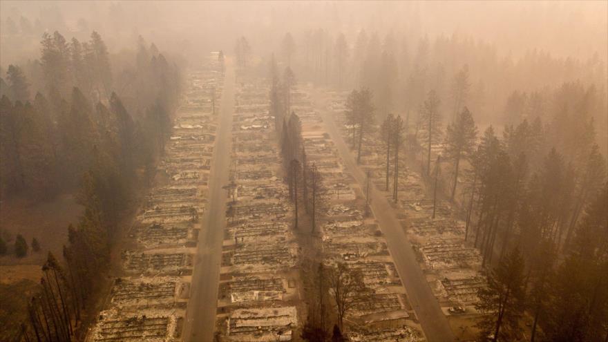  Un vecindario quemado en California por los incendios bautizados como “Camp Fire”, 15 de noviembre de 2018. (Foto: AFP)