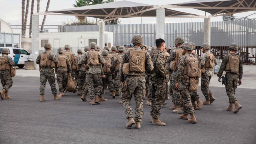 Fuerzas estadounidenses desplegados en la frontera México-EE.UU. California, 15 de noviembre de 2018.(Foto: AFP)