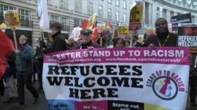 Marcha contra el fascismo recorre las calles de Londres