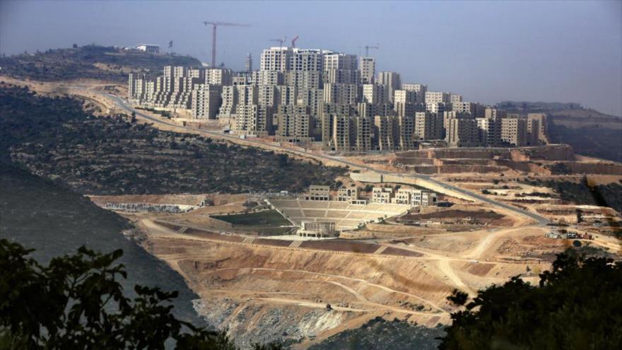 Una fachada del asentamiento ilegal israelí Rawabi en la ocupada Cisjordania.
