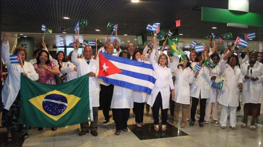 Médicos cubanos en Brasil que participaban en el programa social “Más médicos” impulsada por la expresidenta Dilma Rousseff.