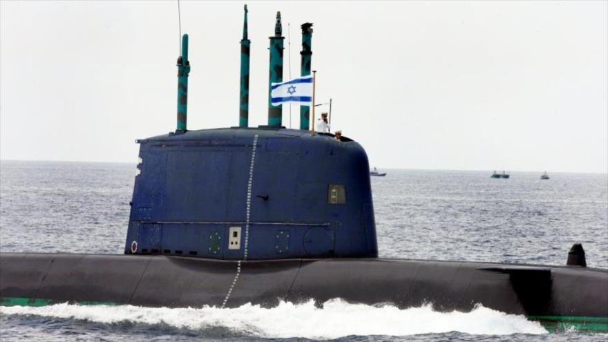 Un submarino de la marina del régimen de Israel.