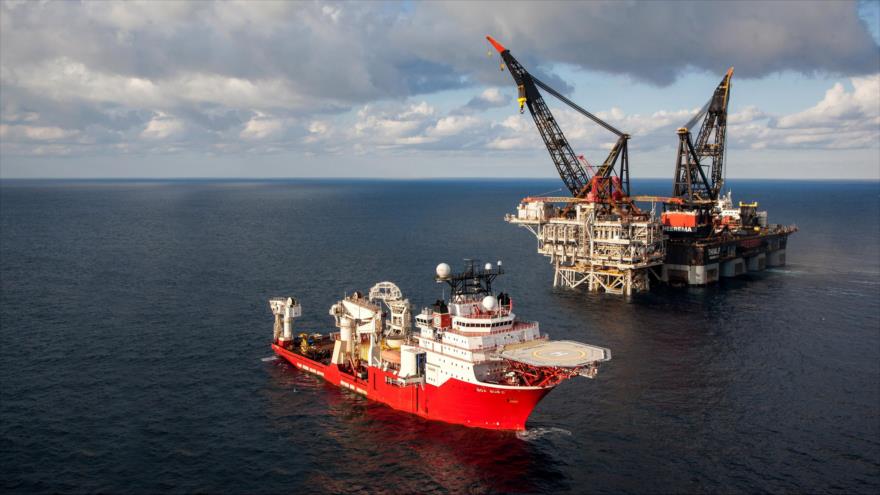 La plataforma de gas israelí Tamar, ubicada frente a la costa mediterránea. (Foto: Ashernet)