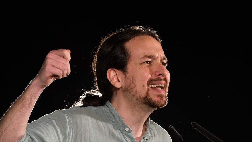 El secretario general de Podemos, Pablo Iglesias, durante un discurso en Sevilla, 24 de noviembre de 2018, (Foto: AFP).