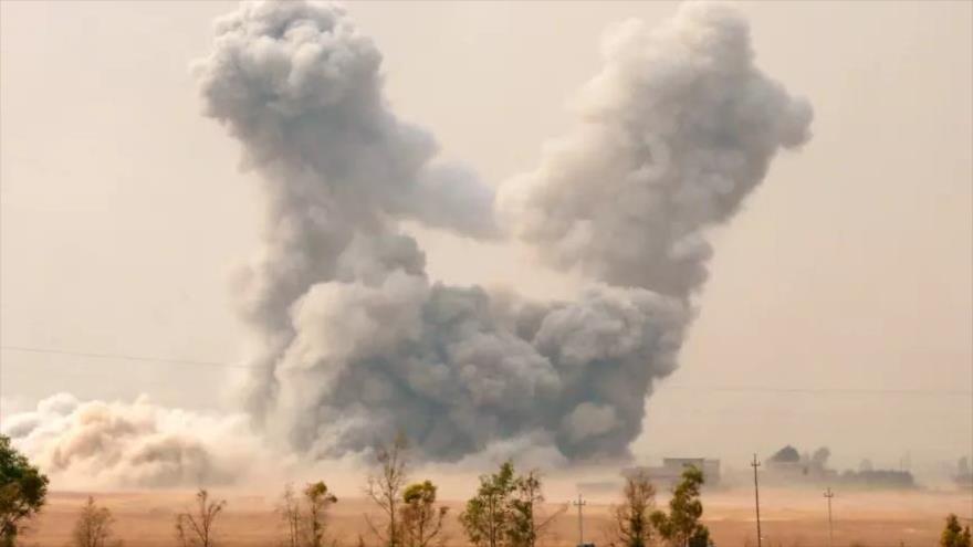 Un ataque aéreo de la coalición liderada por Estados Unidos en Siria.