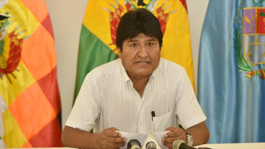 El presidente boliviano, Evo Morales, en una rueda de prensa en Villa Tunari, en la provincia de Cochabamba, 30 de noviembre de 2018 (Foto: ABI).