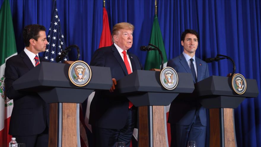 Trump, Peña Nieto y Trudeau firman el nuevo NAFTA