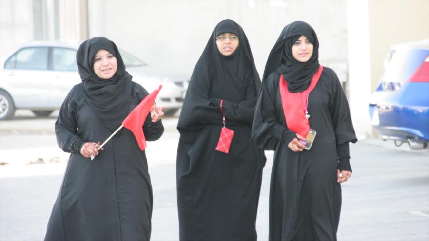 Mujeres bareiníes durante una manifestación contra los Al Jalifa.