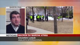 “Protestas le cuestan a Macron un enorme rebaje en presidenciales”