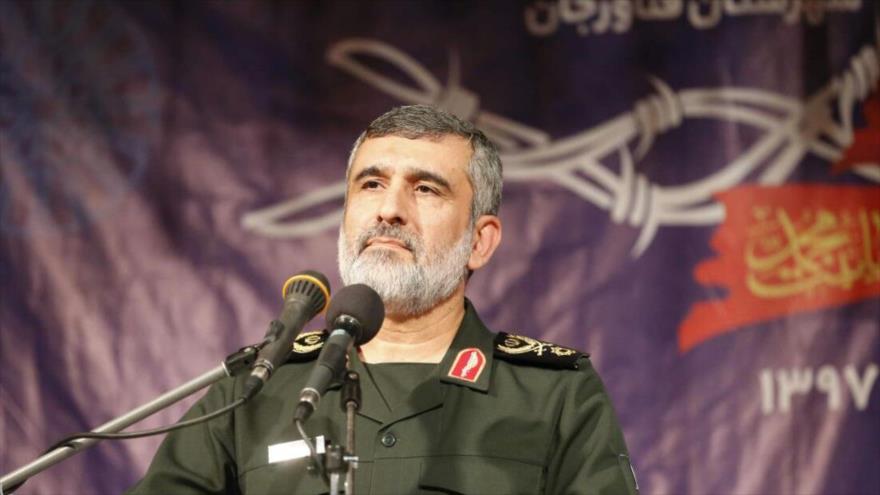 El comandante de la División Aeroespacial del Cuerpo de Guardianes de la Revolución Islámica (CGRI) de Irán, el general de brigada Amir Ali Hayizade.