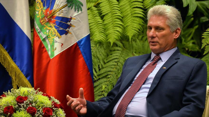 El presidente de Cuba, Miguel Díaz-Canel, en el Palacio de la Revolución Cubano, 3 de diciembre de 2018. (Foto: AFP)