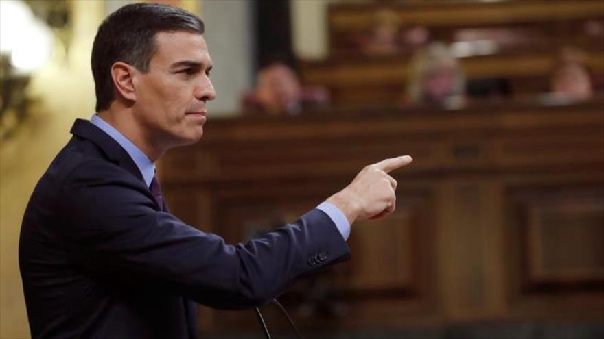El presidente del Gobierno español, Pedro Sánchez, durante su comparecencia ante el pleno del Congreso español, 12 de diciembre de 2018. (Foto: EFE)