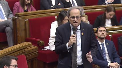 Torra niega violencia y apuesta por vía pacífica para Cataluña