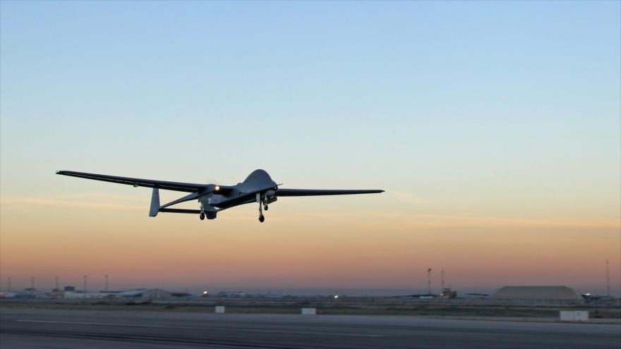 Un dron de reconocimiento Heron 1, fabricado por la industria aeroespacial de Israel (IAI, por sus siglas en inglés), sobrevuela Afganistán.