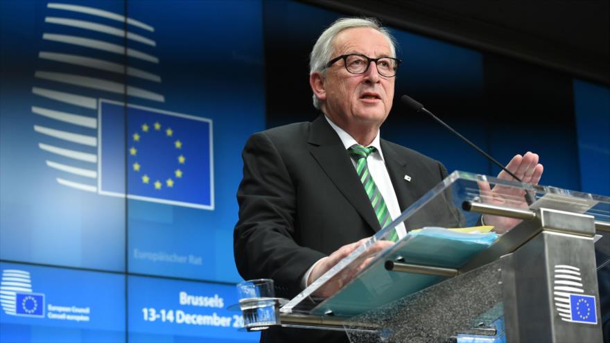 El presidente de la CE, Jean Claude Juncker, da una rueda de prensa en Bruselas, capital belga, 13 de diciembre de 2018. (Foto: AFP)
