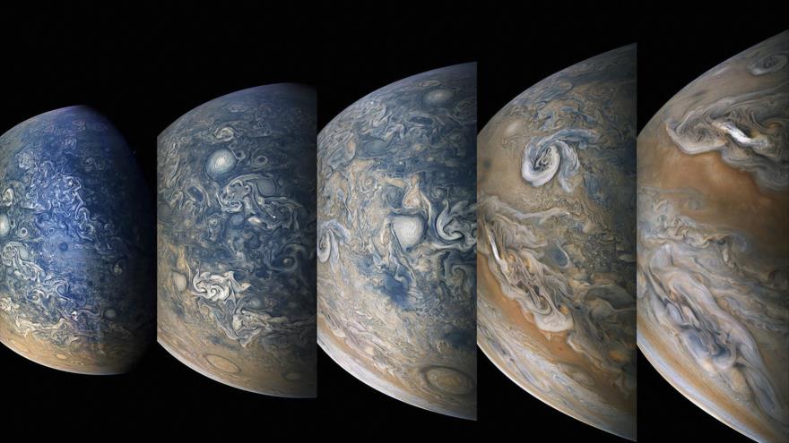NASA desvela increíbles imágenes de tormentas polares en Júpiter | HISPANTV