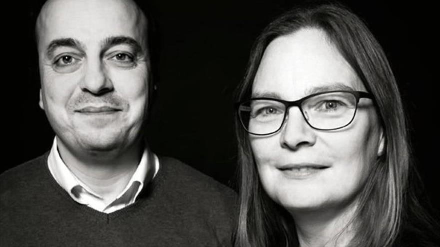 La profesora sueca Charlotta Turner y su estudiante iraquí Firas Jumaah.