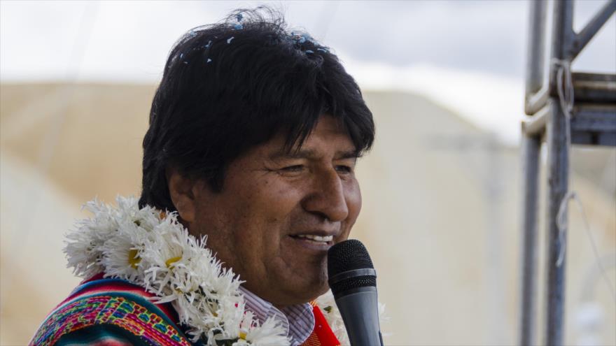 El presidente de Bolivia, Evo Morales, en un acto público en Llallagua, PotosÃ, 15 de diciembre de 2018. (Foto: ABI)