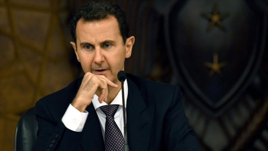 El presidente de Siria, Bashar al-Asad, Damasco, 7 de octubre de 2018.